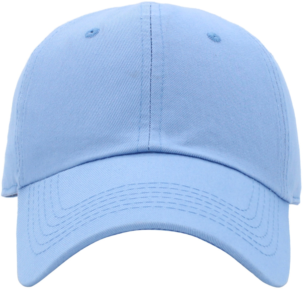 Sky Blue Low Profile Baseball Caps Front View